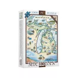 Xplorer Maps Michigan State Map Jigsaw Puzzle - 1000 Pieces