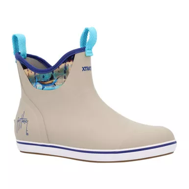 XTRATUF Men's 6in ADB Guy Harvey Simple Taupe Ankle Deck Boots (XMABGH90)