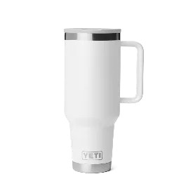 YETI Rambler 40 oz. Travel Mug with Color-Matched Straw Lid - White