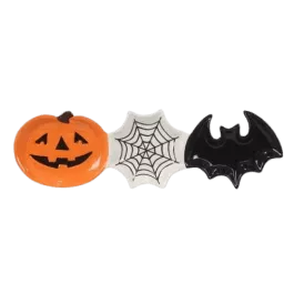 Young’s Inc Ceramic Pumpkin Halloween Plate