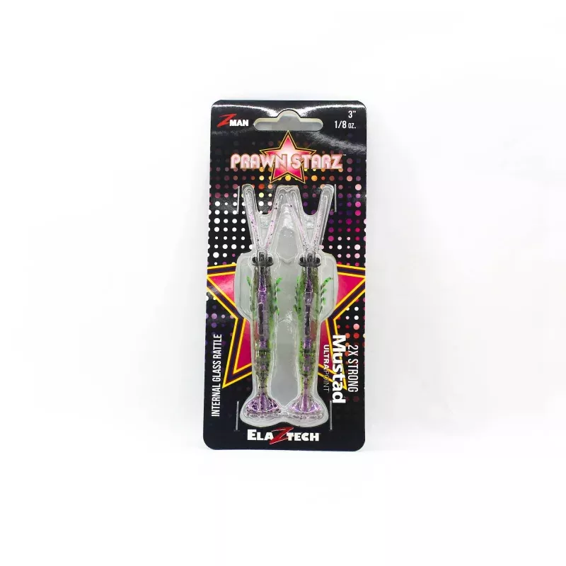 Zman Soft Lure PrawnstarZ 3 Inch 2/Pack Purple Death (2701)