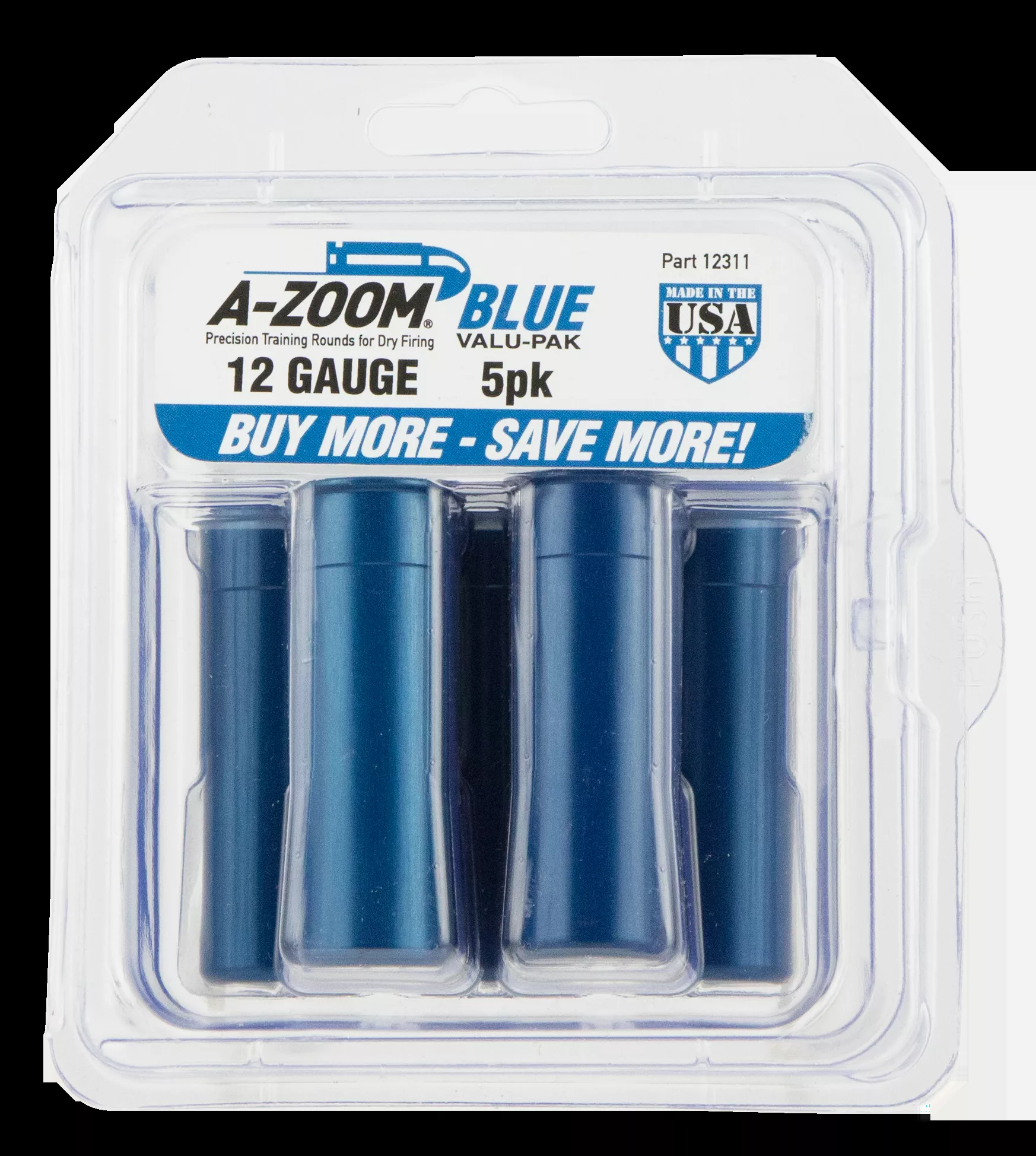 A-Zoom Blue Snap Caps Shotgun 12 Gauge 5Pk